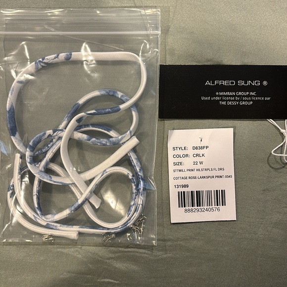 Strapless Floral Ruffle High-Low Gown Alfred Sung  Size 22 - Picture 5 of 5